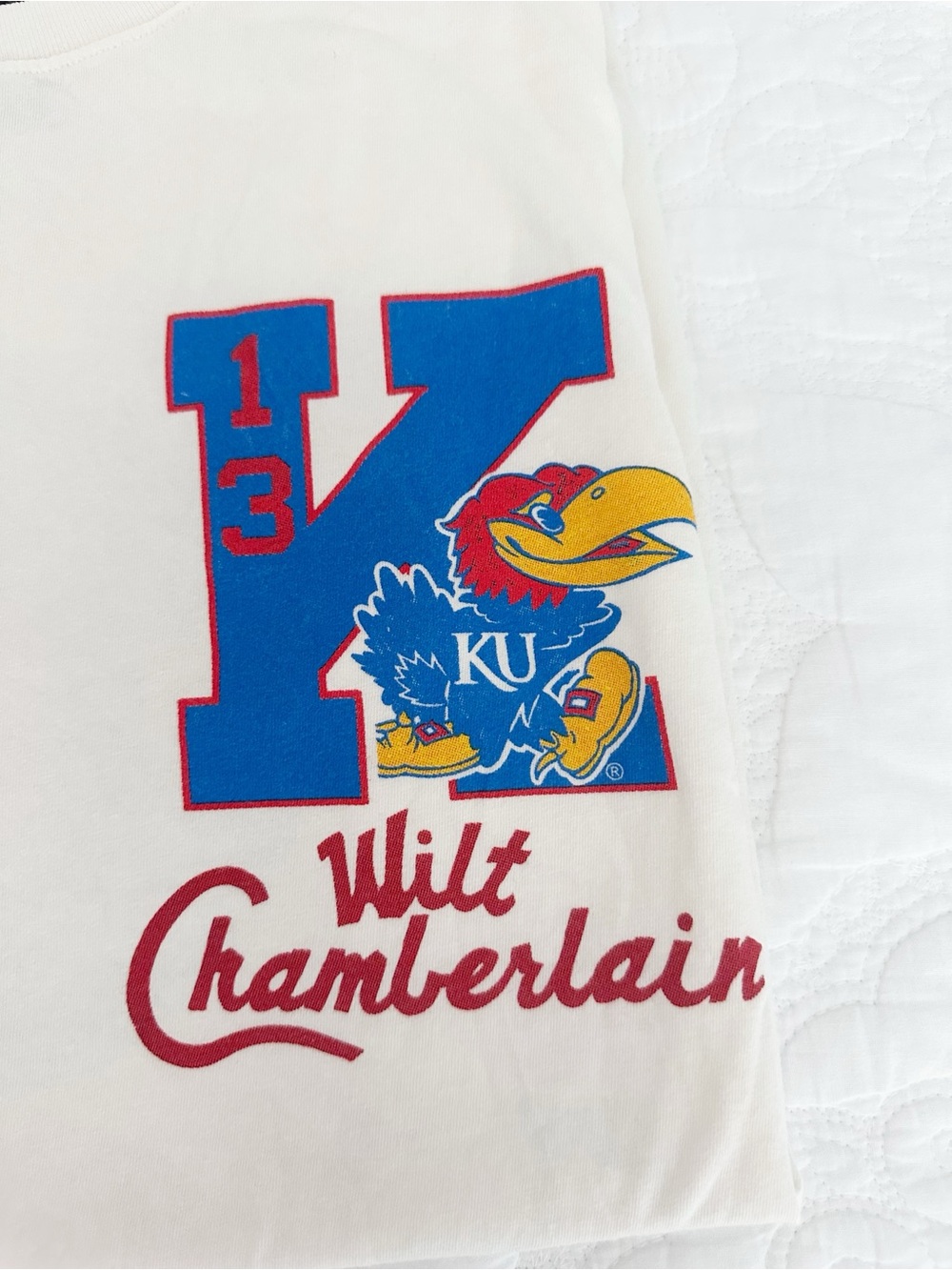 Roots of Fight Kansas Basketball Wilt Chamberlain T-Shirt Size Large